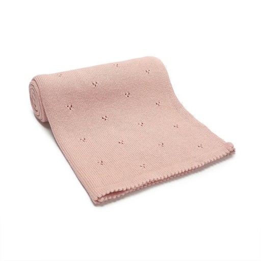 Gebreide kinderdeken 70x90 cm van fijn katoen Mixiong voor baby&#39;s in de kinderwagen, wieg of thuis Zachte deken voor de wieg