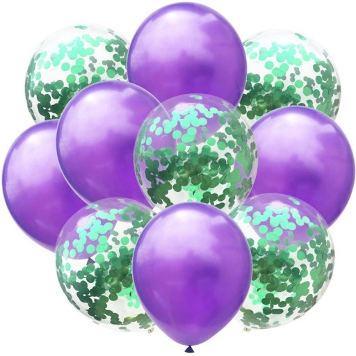 Geburtstagsballons mit Konfetti 10 Stk