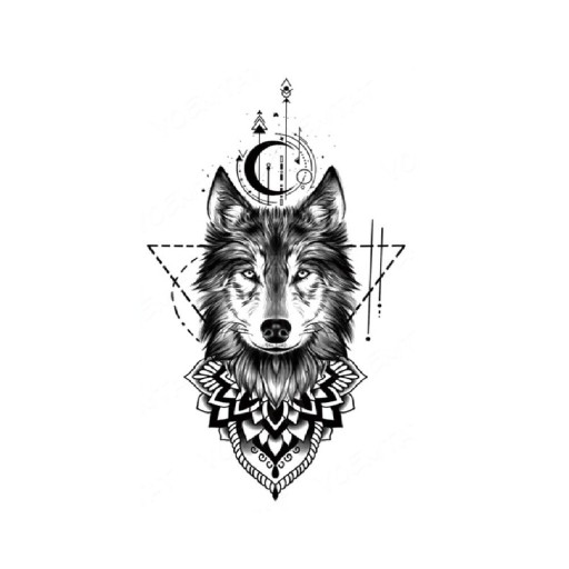 Gefälschtes Wolf-Tattoo