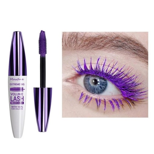 Gekleurde mascara die wimpers verlengt Waterproof oogmake-up Langhoudende mascara in een opvallende kleur