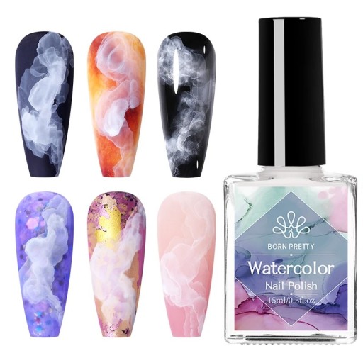 Gel alb pentru unghii cu efect marmorat 15 ml lac pentru crearea de modele fumurii de nori și designuri abstracte de nail art