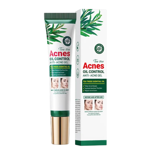 Gel cu arbore de ceai împotriva acneei Cremă hidratantă pentru față 100% extract natural din arbore de ceai Controlul excesului de sebum Calmarea