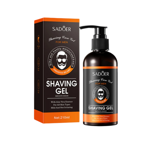 Gel hidratante de barbear 210g Refrescante Suavizante Gel espumoso para barba e pele sensível Barbear suave Sem irritação Para homens
