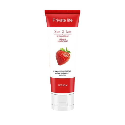 Gel lubrificante a base d'acqua con profumo di fragola 60 ml per esperienze intime più piacevoli e idratazione duratura Confezione discreta