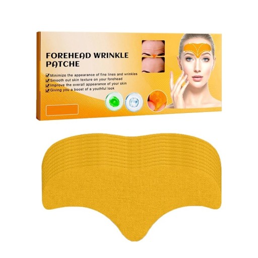 Gel pandeplaster mod rynker Plaster med ekstrakt med naturlige ekstrakter til udglatning af huden på panden Plaster med kollagen til fjernelse af rynker i panden 14 x 6 cm 20 stk