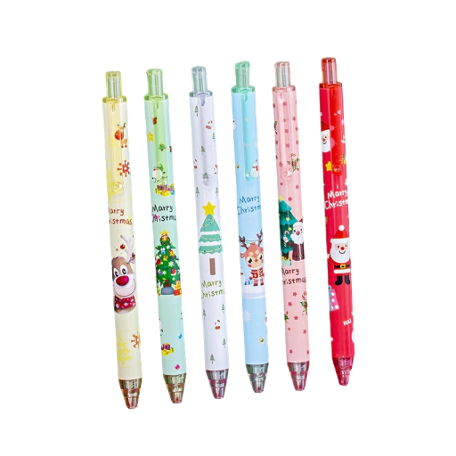 Gel Pen 0.5 mm with Christmas Motif 10 pcs