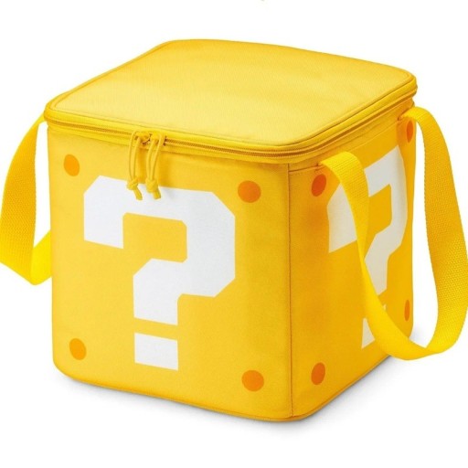 Gelbe faltbare Thermo-Kühltasche mit Fragezeichen 22 cm Würfel Isolierbox für Lebensmittel Getränke Picknick Lunch Tasche