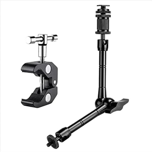 Gelede magische arm 28 cm met draaibare houder en superklem voor LED-lampen, LCD-monitoren, DSLR-camera&#39;s Foto-accessoires