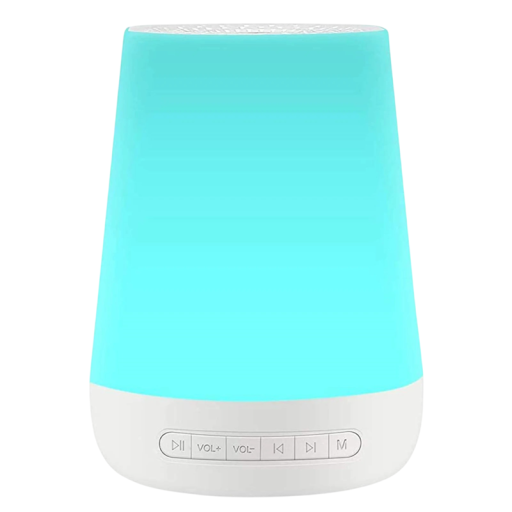 Geluidstoestel voor het in slaap brengen van kinderen met witte ruis en nachtlampje, 28 geluiden, batterij 1800 mAh, witte kleur, voor een rustige slaap