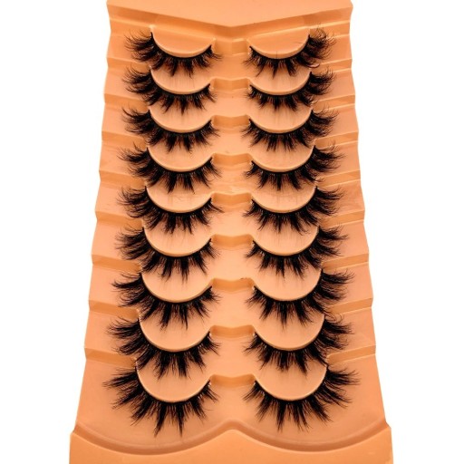 Gene false 3D cu volum negru Gene false groase naturale lipite Gene false 9 perechi