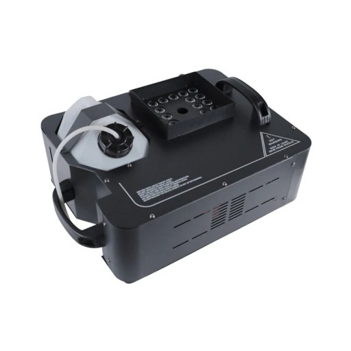 Generador de niebla vertical GVT SM1500L negro 1500 W con 24 LED RGB y tanque de 3 l control DMX y control remoto para escenarios y discotecas