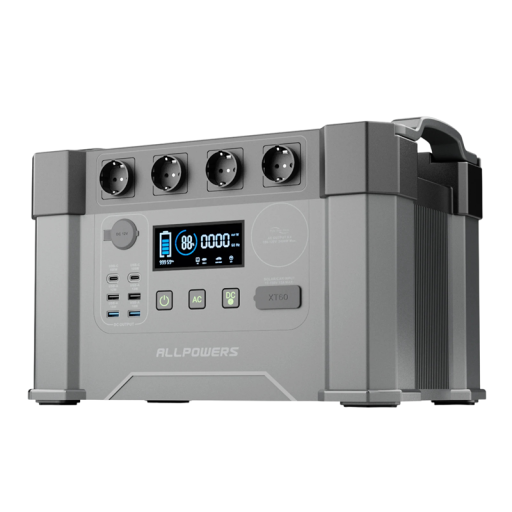 Generator portabil ALLPOWERS S2000 PRO 2400 W Putere de vârf 4000 W Capacitate 1500 Wh Baterie litiu-ion Ș gray Pentru camping și rezervă