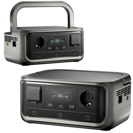 Generator portabil ALLPOWERS VOLIX P300 300 W vârf 600 W Capacitate 256 Wh Baterie LiFePO4 cu funcție UPS Negru pentru camping și acasă