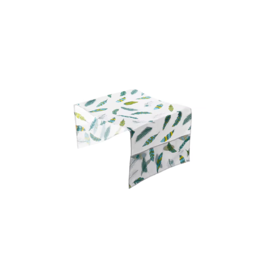 Gennemsigtig hvid støvbeskytter med farverigt fjerdesign 130 x 54 cm Beskyttende PEVA dække med sidelommer Vandafvisende dække