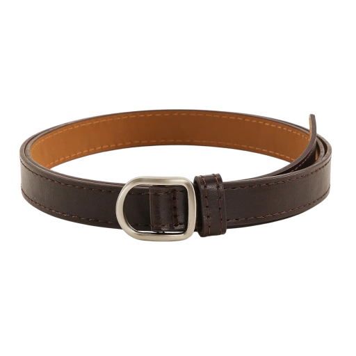 Geperforeerde PU leren damesriem 105 x 1,8 cm Elegante riem met fijn patroon Verstelbare smalle riem voor jurken Rokken Broeken