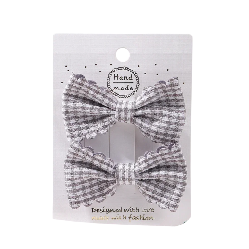 Geruite haarstrik 2 stuks strikclips 6,4 x 3,8 cm Elegante accessoire haarspelden met strik Stijlvol kapsel Leuke haaraccessoires