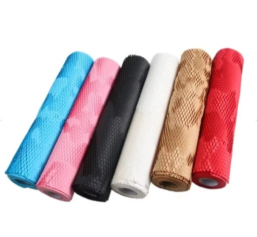 Geschenkpapier 30 cm × 3 m mit flexibler Struktur im Bienenwaben-Stil, papierhafter Schutzumschlag zum Verpacken von Geschenken und zerbrechlichen Gegenständen