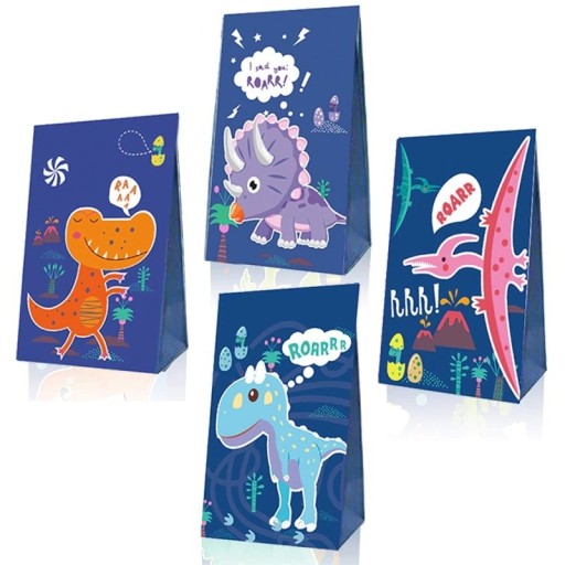 Geschenktüte mit Dinosauriern 6-tlg