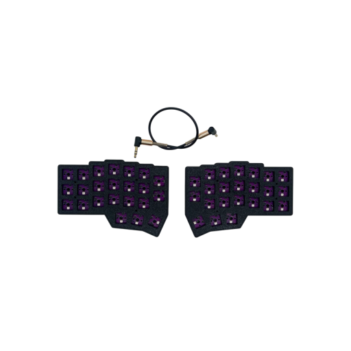 Gesplitste draadloze ergonomische mechanische toetsenbord zonder toetsen met RGB-verlichting Programmeerbare modulaire constructie voor comfortabel typen