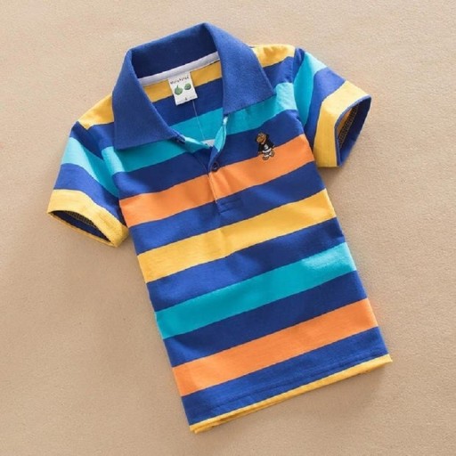 Gestreept poloshirt voor jongens T2501