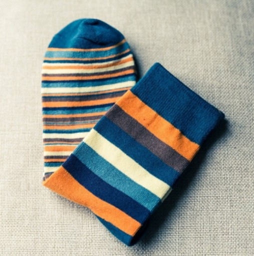 Gestreifte Herrensocken