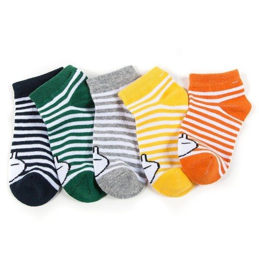 Gestreifte Kaninchensocken für Kinder – 5 Paar
