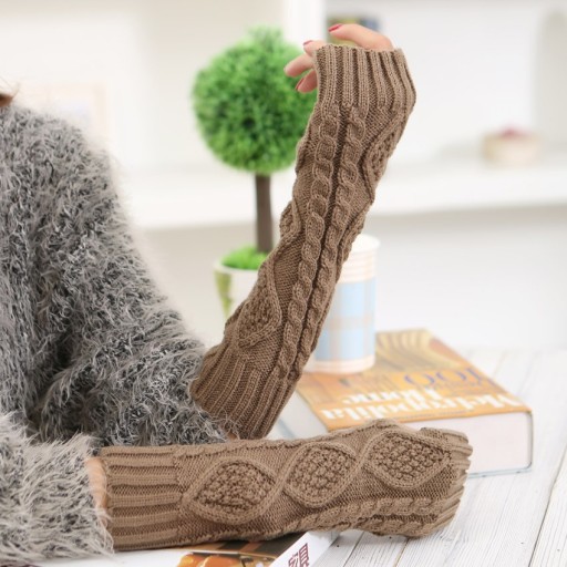 Gestrickte Armstulpen für Damen