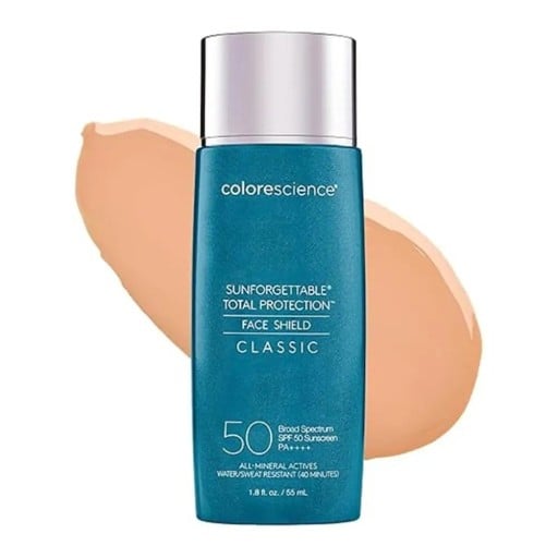 Getinte zonnebrandcrème voor het gezicht SPF 50 55 ml Minerale bescherming Waterbestendig Waterige textuur Voor alle huidtypes en dagelijkse verzorging