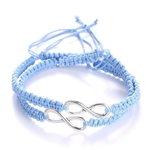 Gevlochten armbanden voor koppels infinity 2 stuks