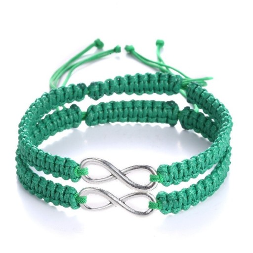 Gevlochten armbanden voor koppels infinity 2 stuks