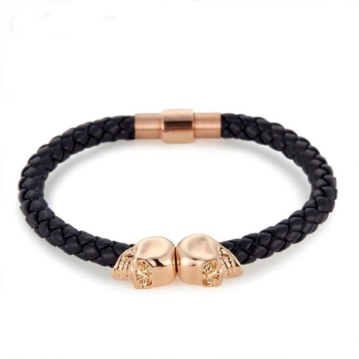 Gevlochten schedelarmband voor dames