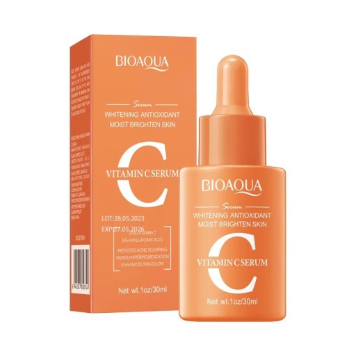 Gezichtsserum met 20% vitamine C 30 ml met 5% hyaluronzuur voor verheldering, hydratatie en beperking van tekenen van huidveroudering