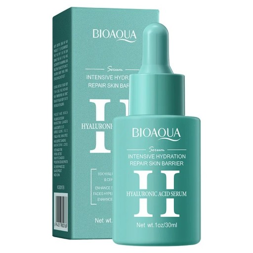 Gezichtsserum met hyaluronzuur 30 ml voor intensieve hydratatie van de huid, verheldering, voeding en het egaliseren van de huidtint en herstel van de barrière