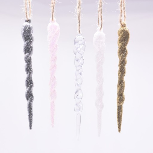 Ghiaccioli decorativi natalizi 10 pz