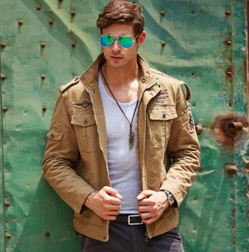 Giacca da uomo in stile militare J2046