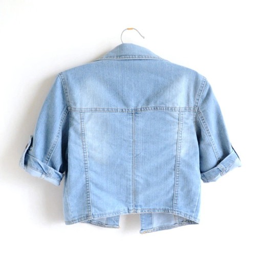 Giacca di jeans corta da donna P1681