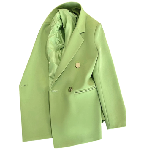 Giacca elegante da donna con colletto e tasche Giacca monocolore in poliestere Giacchino stiloso in vari colori per ufficio, eventi sociali
