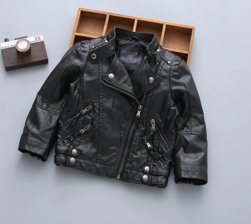 Giacca in pelle moderna per bambini J1236