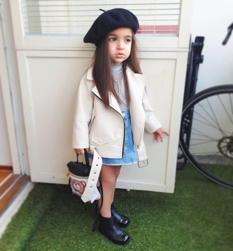 Giacca in pelle per ragazze L1889