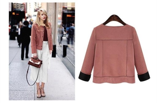 Giacca moderna da donna in ecopelle