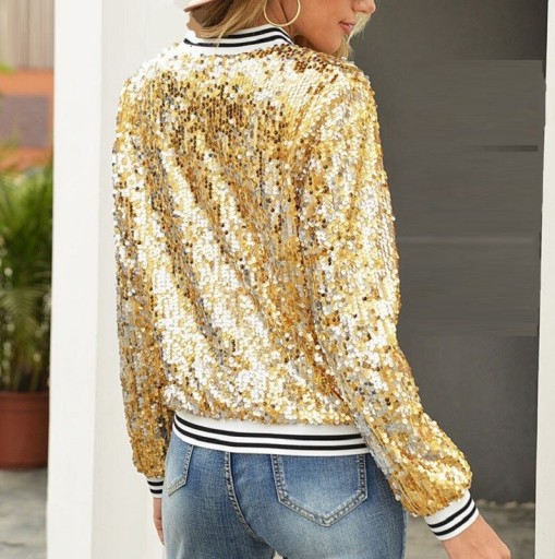 Giacca primaverile da donna con paillettes P2127
