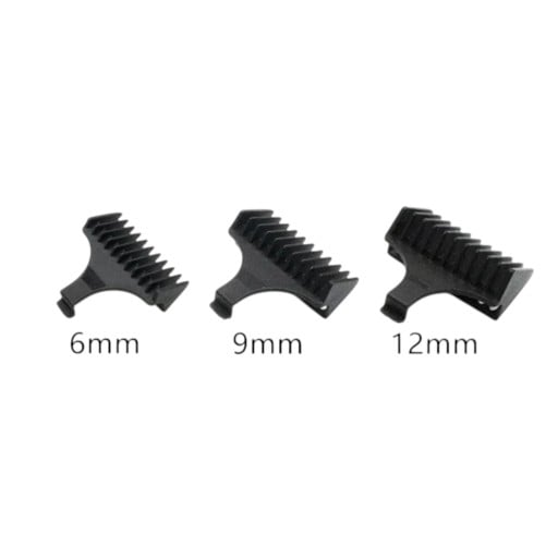 Gidskammen voor haartrimmers 6 tot 12 mm Universele kamopzetstukken Zwarte Kappersaccessoires voor middellange kniplengtes