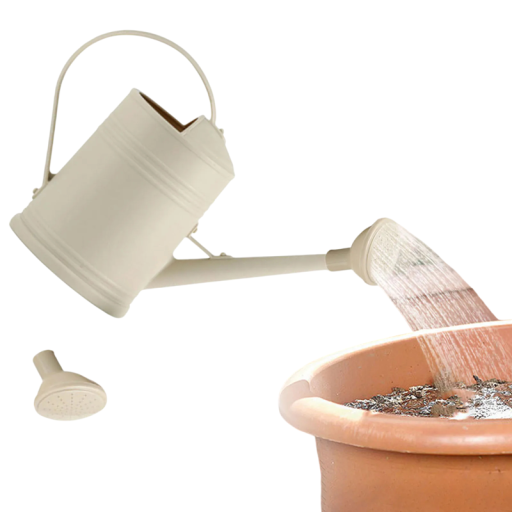 Gießkanne 33×23×14 cm mit abnehmbarer Düse PP weiß handliche Gießkanne zum Bewässern von Pflanzen Garten Innenbereich