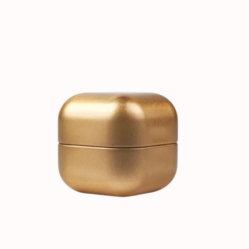 Gift Box for Small Items with Lid 5.5 cm Metal Storage Container Cubic Shape Compact Box for Jewellery and Small Objects