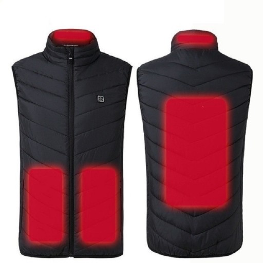 Gilet d'hiver chauffant pour homme 4 zones