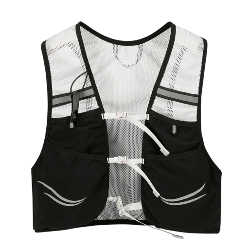 Gilet de course ultraléger unisexe 40x19 cm pour marathon, cyclisme et randonnée avec éléments réfléchissants, poches et dos respirant