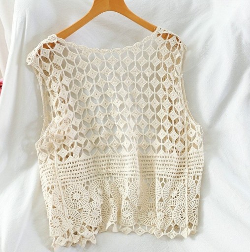 Gilet en dentelle pour femme P1909