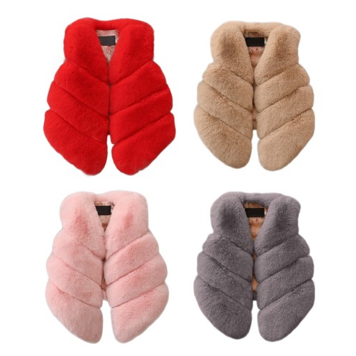Gilet en fausse fourrure pour fille J2498