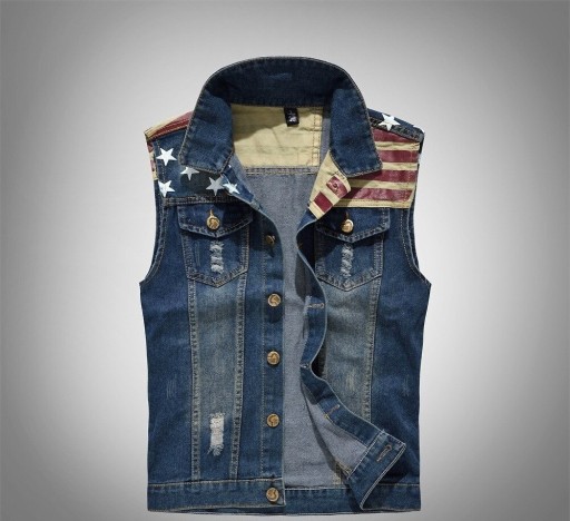 Gilet en jean pour homme F1284