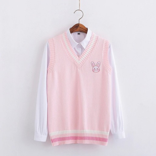Gilet en tricot pour femmes avec un lapin